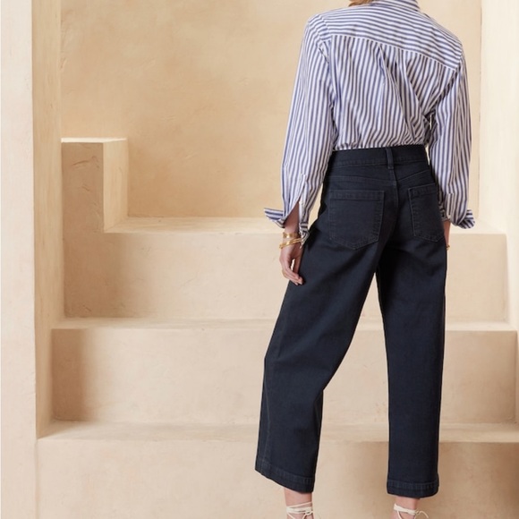 Banana Republic Denim - Banana Republic Wide-Leg Crop Jean NWOT barrel utility style